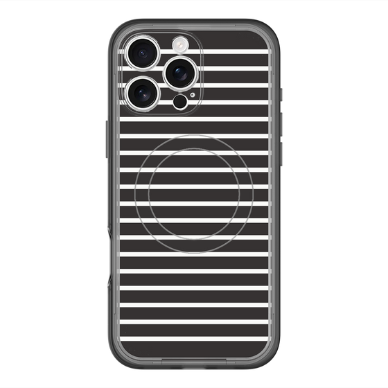 スリムプロテクションプレミアムケース with MagSafe［ Middle Border - Black ］