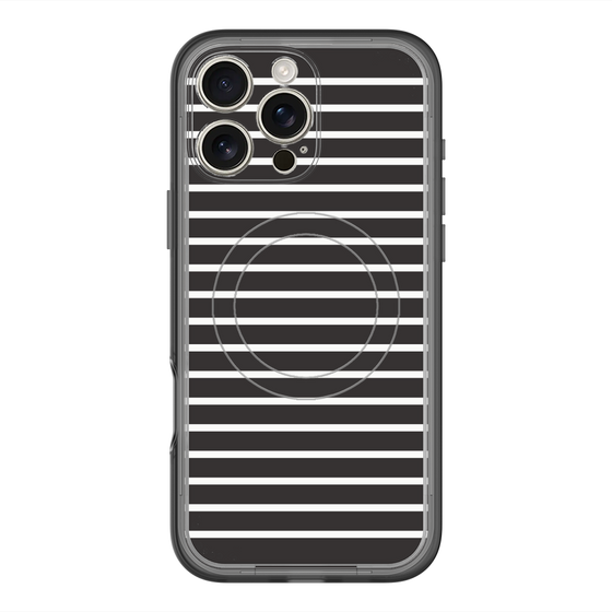 スリムプロテクションプレミアムケース with MagSafe［ Middle Border - Black ］