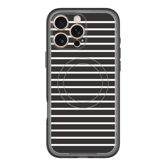 スリムプロテクションプレミアムケース with MagSafe［ Middle Border - Black ］