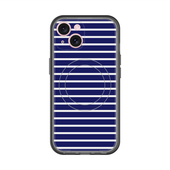 スリムプロテクションプレミアムケース with MagSafe［ Middle Border - Blue ］