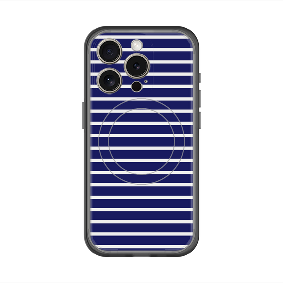 スリムプロテクションプレミアムケース with MagSafe［ Middle Border - Blue ］