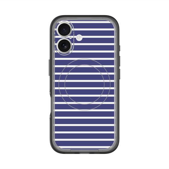 スリムプロテクションプレミアムケース with MagSafe［ Middle Border - Blue ］