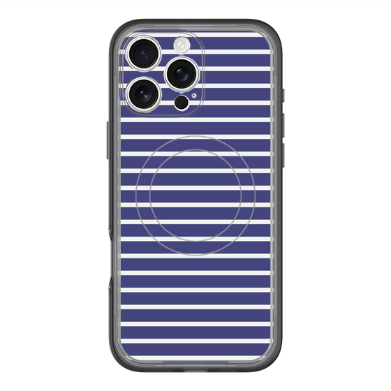 スリムプロテクションプレミアムケース with MagSafe［ Middle Border - Blue ］