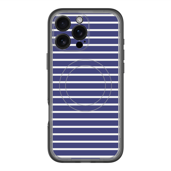 スリムプロテクションプレミアムケース with MagSafe［ Middle Border - Blue ］