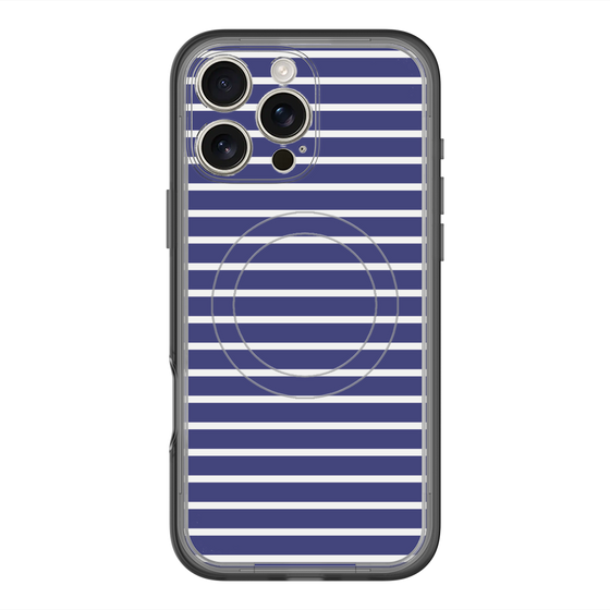 スリムプロテクションプレミアムケース with MagSafe［ Middle Border - Blue ］