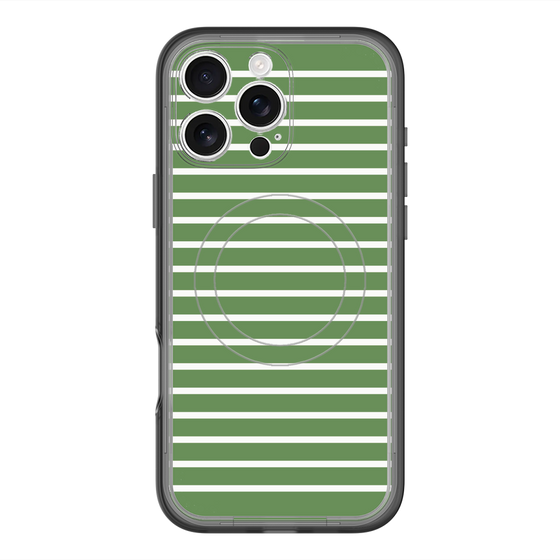 スリムプロテクションプレミアムケース with MagSafe［ Middle Border - Green ］