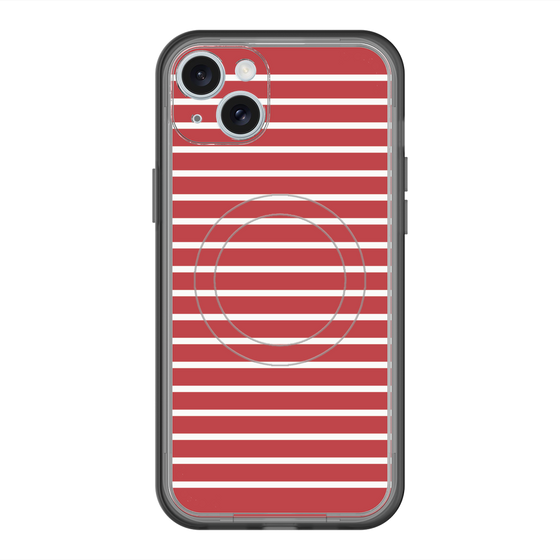 スリムプロテクションプレミアムケース with MagSafe［ Middle Border - Red ］