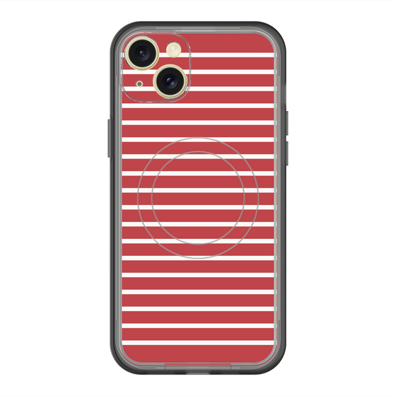 スリムプロテクションプレミアムケース with MagSafe［ Middle Border - Red ］