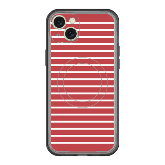 スリムプロテクションプレミアムケース with MagSafe［ Middle Border - Red ］