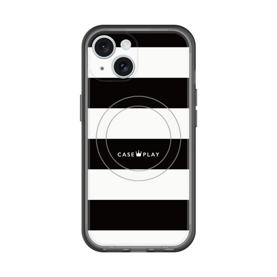 スリムプロテクションプレミアムケース with MagSafe［ Big Border - Black ］