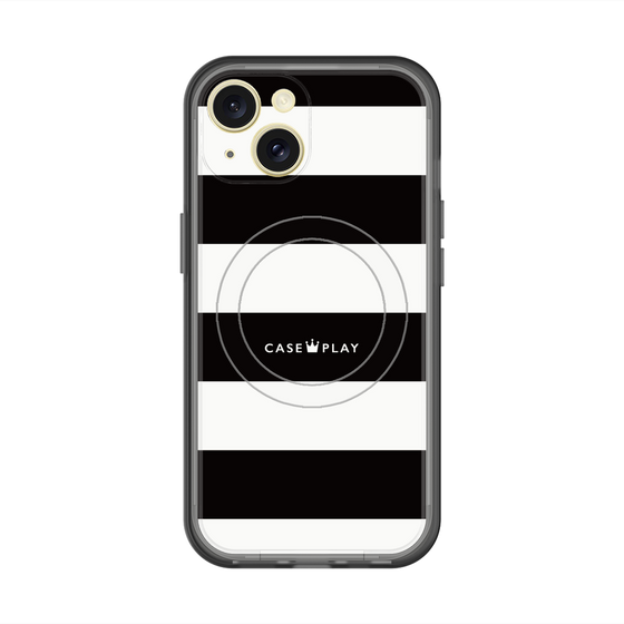 スリムプロテクションプレミアムケース with MagSafe［ Big Border - Black ］