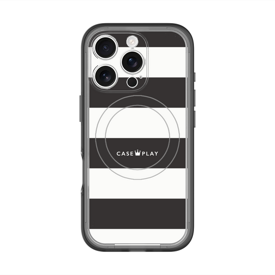 スリムプロテクションプレミアムケース with MagSafe［ Big Border - Black ］