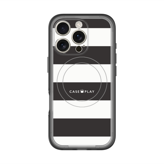 スリムプロテクションプレミアムケース with MagSafe［ Big Border - Black ］