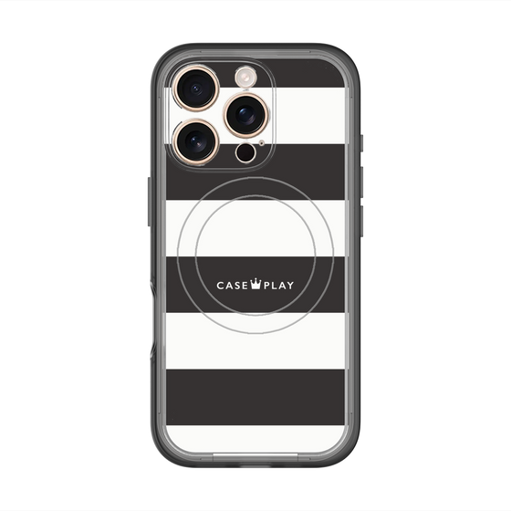 スリムプロテクションプレミアムケース with MagSafe［ Big Border - Black ］