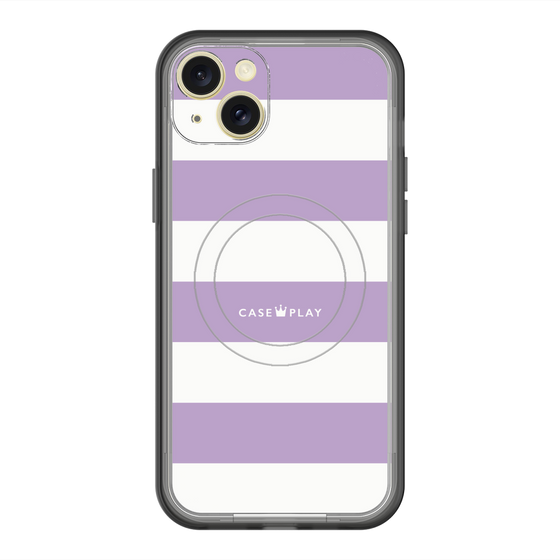 スリムプロテクションプレミアムケース with MagSafe［ Big Border - Purple ］