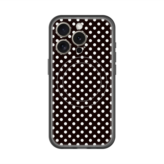 スリムプロテクションプレミアムケース with MagSafe［ Small Dot - Black ］