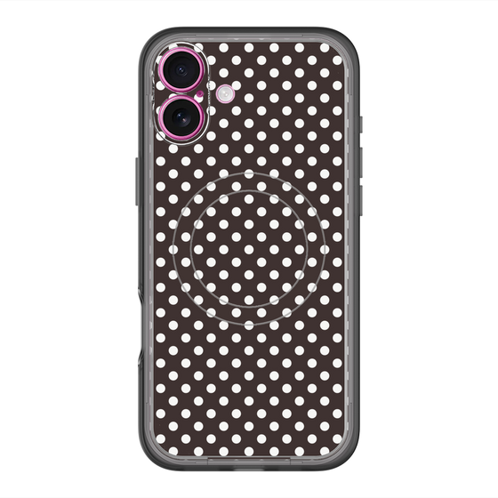 スリムプロテクションプレミアムケース with MagSafe［ Small Dot - Black ］