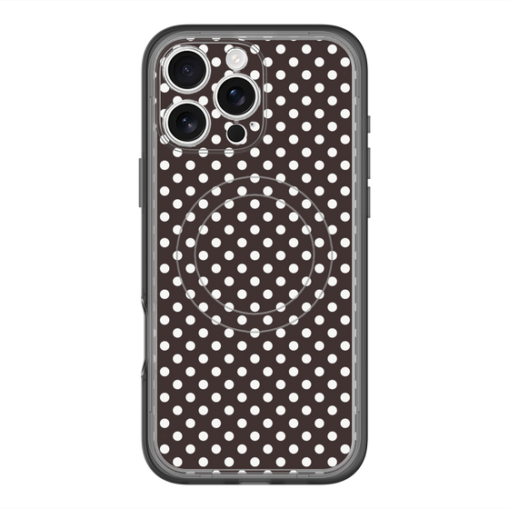 スリムプロテクションプレミアムケース with MagSafe［ Small Dot - Black ］
