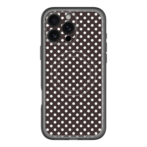 スリムプロテクションプレミアムケース with MagSafe［ Small Dot - Black ］
