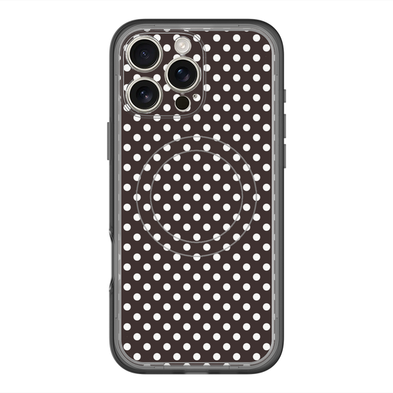スリムプロテクションプレミアムケース with MagSafe［ Small Dot - Black ］