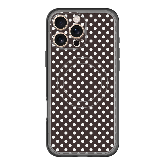 スリムプロテクションプレミアムケース with MagSafe［ Small Dot - Black ］