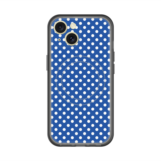 スリムプロテクションプレミアムケース with MagSafe［ Small Dot - Blue ］