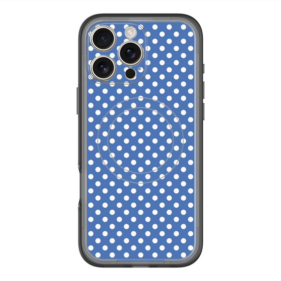 スリムプロテクションプレミアムケース with MagSafe［ Small Dot - Blue ］