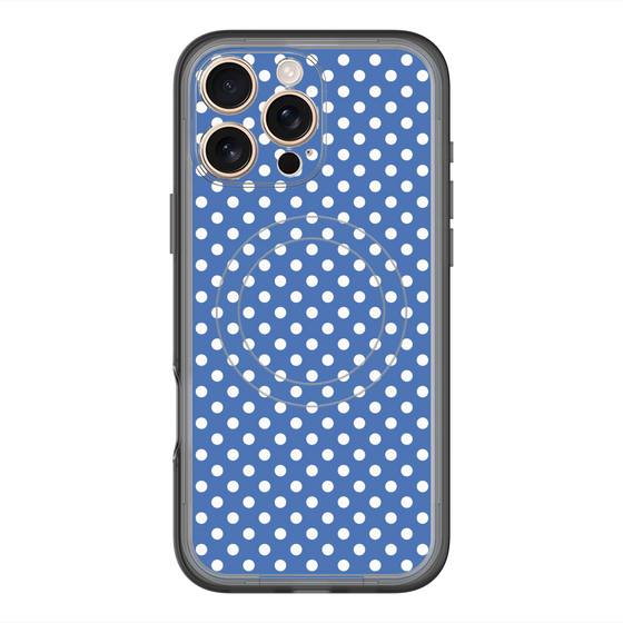 スリムプロテクションプレミアムケース with MagSafe［ Small Dot - Blue ］
