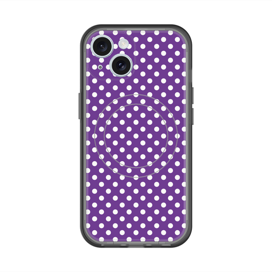 スリムプロテクションプレミアムケース with MagSafe［ Small Dot - Purple ］