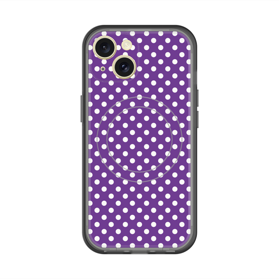 スリムプロテクションプレミアムケース with MagSafe［ Small Dot - Purple ］