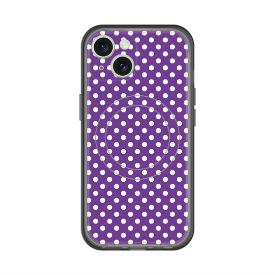 スリムプロテクションプレミアムケース with MagSafe［ Small Dot - Purple ］