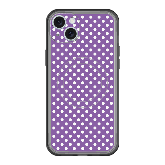 スリムプロテクションプレミアムケース with MagSafe［ Small Dot - Purple ］