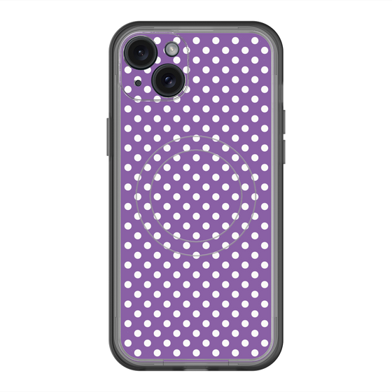 スリムプロテクションプレミアムケース with MagSafe［ Small Dot - Purple ］