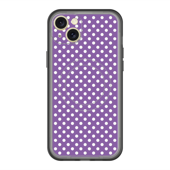 スリムプロテクションプレミアムケース with MagSafe［ Small Dot - Purple ］