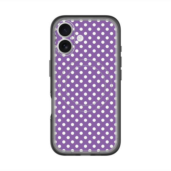 スリムプロテクションプレミアムケース with MagSafe［ Small Dot - Purple ］