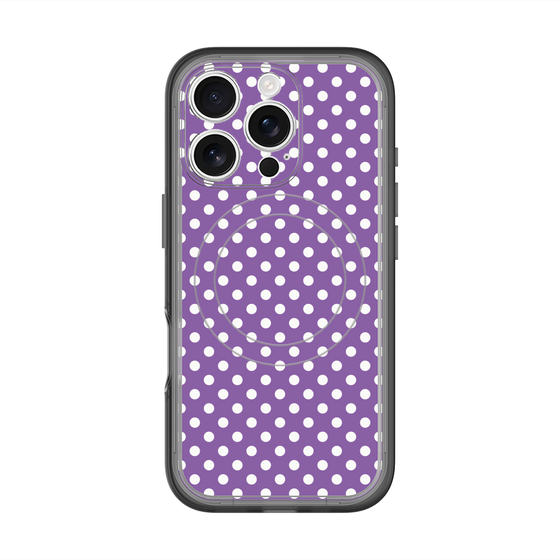 スリムプロテクションプレミアムケース with MagSafe［ Small Dot - Purple ］