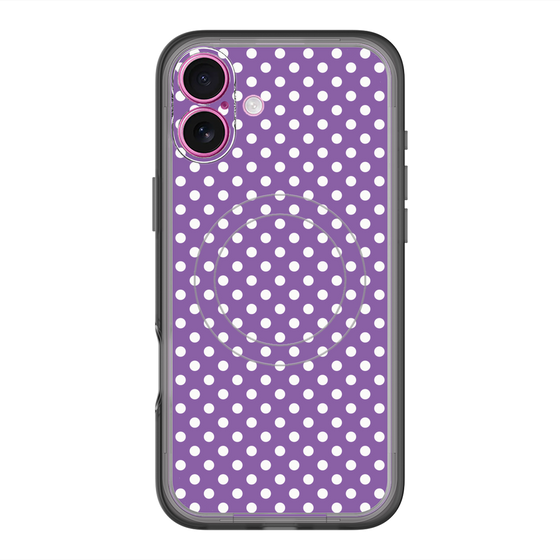 スリムプロテクションプレミアムケース with MagSafe［ Small Dot - Purple ］