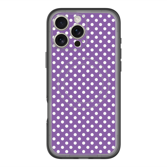 スリムプロテクションプレミアムケース with MagSafe［ Small Dot - Purple ］