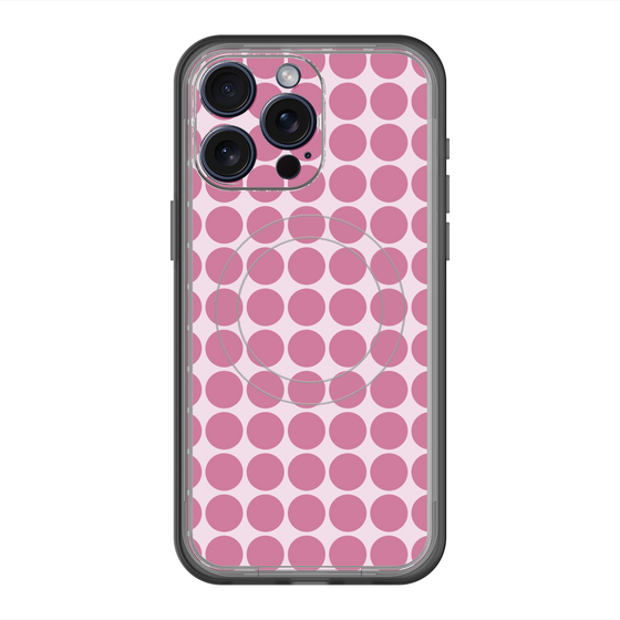 スリムプロテクションプレミアムケース with MagSafe［ Big Dot - Pink ］