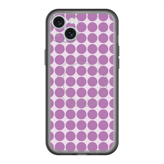 スリムプロテクションプレミアムケース with MagSafe［ Big Dot - Purple ］