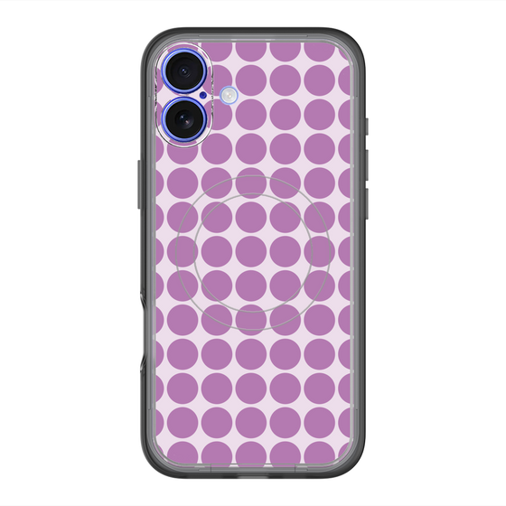 スリムプロテクションプレミアムケース with MagSafe［ Big Dot - Purple ］