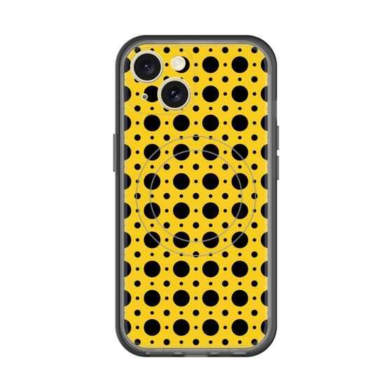 スリムプロテクションプレミアムケース with MagSafe［ Shower Dot - Yellow ］