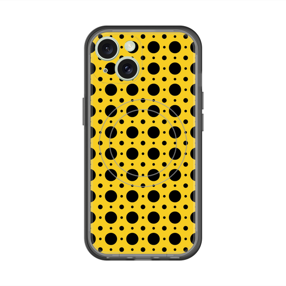 スリムプロテクションプレミアムケース with MagSafe［ Shower Dot - Yellow ］