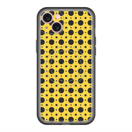 スリムプロテクションプレミアムケース with MagSafe［ Shower Dot - Yellow ］