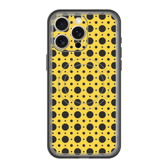スリムプロテクションプレミアムケース with MagSafe［ Shower Dot - Yellow ］