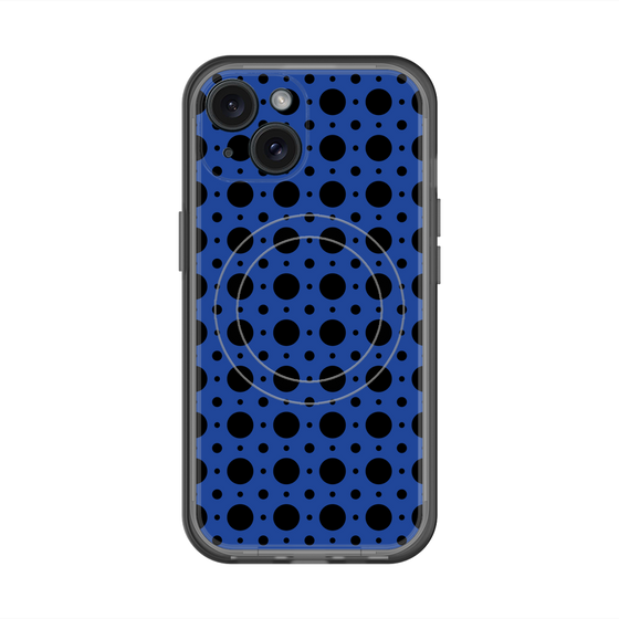 スリムプロテクションプレミアムケース with MagSafe［ Shower Dot - Blue ］