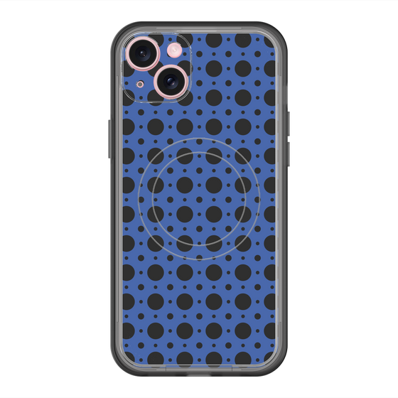 スリムプロテクションプレミアムケース with MagSafe［ Shower Dot - Blue ］