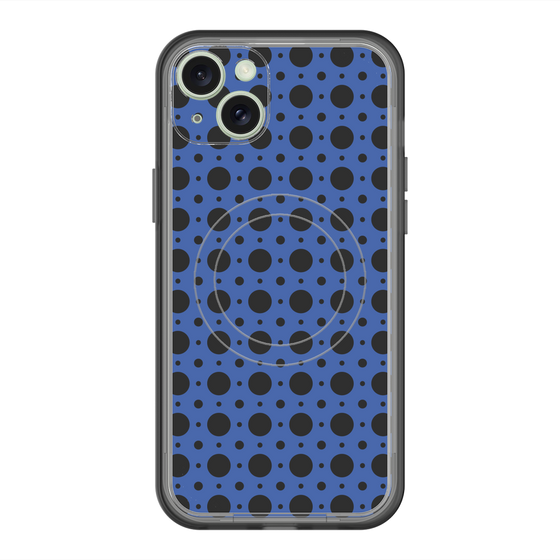 スリムプロテクションプレミアムケース with MagSafe［ Shower Dot - Blue ］