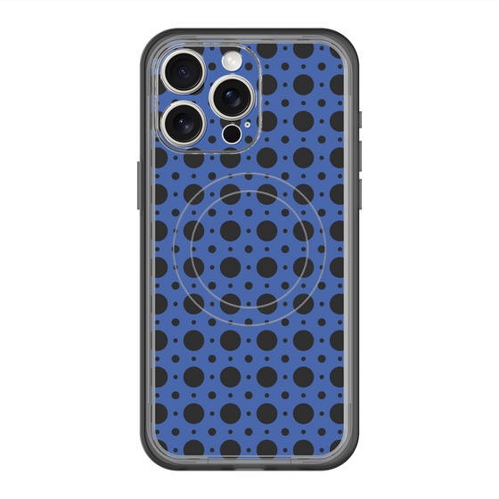 スリムプロテクションプレミアムケース with MagSafe［ Shower Dot - Blue ］
