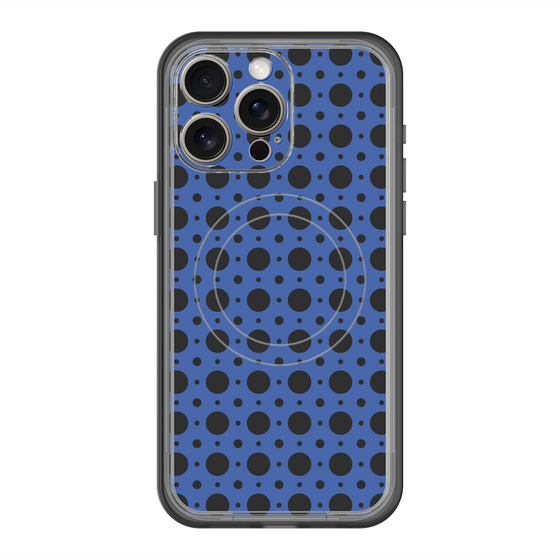スリムプロテクションプレミアムケース with MagSafe［ Shower Dot - Blue ］